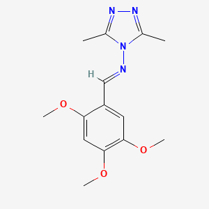 3,5-dimethyl-N-[(E)-(2,4,5-trimethoxyphenyl)methylidene]-4H-1,2,4-triazol-4-amine