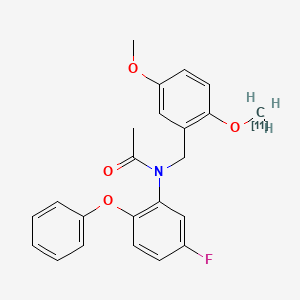 Acetamide, N-(5-fluoro-2-phenoxyphenyl)-N-((2-methoxy-5-(methoxy-11C)phenyl)methyl)-