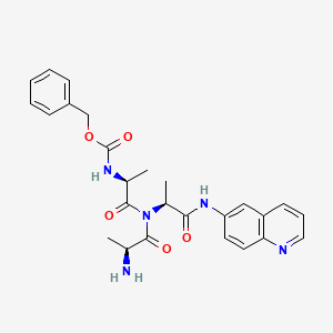B1237850 6-(N-Carbobenzoxy-alanyl-alanyl-alanylamido)quinoline CAS No. 84614-60-8