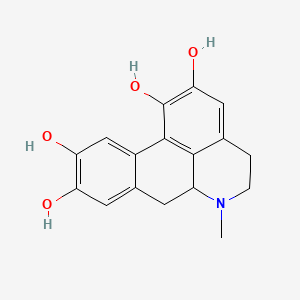 molecular formula C17H17NO4 B1237885 1,2,9,10-Tetrahydroxyaporphine CAS No. 60197-35-5