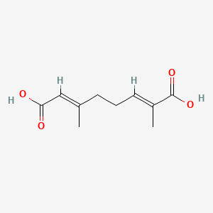 molecular formula C10H14O4 B1237890 2,6-Octadienedioic acid, 2,6-dimethyl- CAS No. 6247-66-1