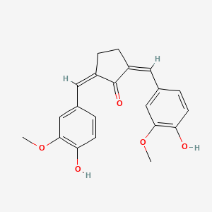 molecular formula C21H20O5 B1237891 (2Z,5Z)-2,5-bis(4-hydroxy-3-methoxybenzylidene)cyclopentanone 