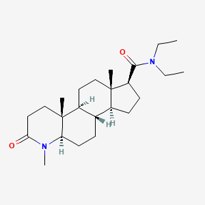 molecular formula C24H40N2O2 B1237899 17-N,N-Diethylcarbamoyl-4-methyl-4-azaandrostane-3-one CAS No. 73671-86-0