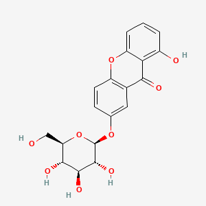 molecular formula C19H18O9 B1237927 Wubangziside B CAS No. 96935-32-9
