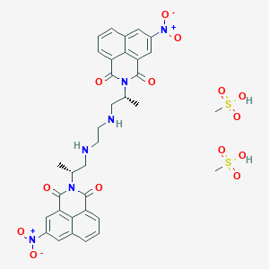 molecular formula C34H36N6O14S2 B123796 Bisnafide dimesylate CAS No. 145124-30-7