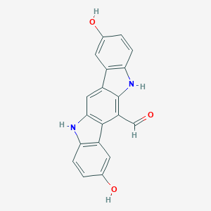 molecular formula C19H12N2O3 B123798 5,11-Dihydro-2,8-dihydroxyindolo[3,2-b]carbazole-6-carboxaldehyde CAS No. 549548-29-0