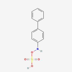 molecular formula C12H11NO4S B1237997 N-hydroxy-4-aminobiphenyl O-sulfate 