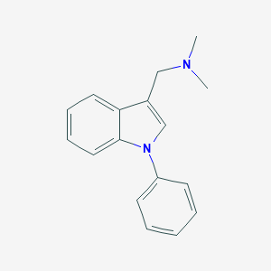 molecular formula C17H18N2 B012380 Indole, 3-((dimethylamino)methyl)-1-phenyl- CAS No. 109251-68-5