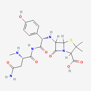 molecular formula C21H27N5O7S B1238003 L-Aspoxicillin trihydrate CAS No. 63329-59-9