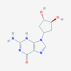 molecular formula C10H13N5O3 B123801 2-amino-9-[(3S,4S)-3,4-dihydroxycyclopentyl]-3H-purin-6-one CAS No. 140438-62-6
