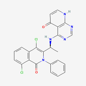 molecular formula C24H17Cl2N5O2 B12380217 Bosmolisib CAS No. 2055765-77-8