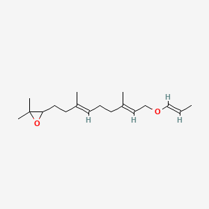 molecular formula C18H30O2 B1238030 10,11-Epoxy-6,7-farnesyl propenyl ether CAS No. 51023-58-6