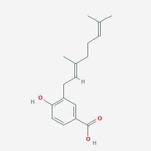 molecular formula C17H22O3 B1238057 3-Geranyl-4-hydroxybenzoic acid 