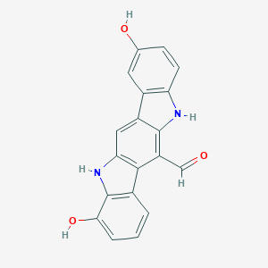 molecular formula C19H12N2O3 B123806 5,11-Dihydro-2,10-dihydroxyindolo[3,2-b]carbazole-6-carboxaldehyde CAS No. 549548-28-9