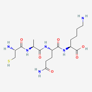molecular formula C17H32N6O6S B12380818 CAQK peptide 