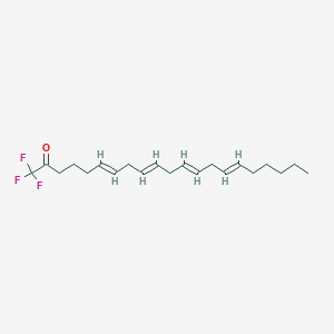 molecular formula C21H31F3O B1238085 (6E,9E,12E,15E)-1,1,1-trifluorohenicosa-6,9,12,15-tetraen-2-one 