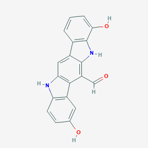 molecular formula C19H12N2O3 B123809 5,11-Dihydro-4,8-dihydroxyindolo[3,2-b]carbazole-6-carboxaldehyde CAS No. 549548-27-8