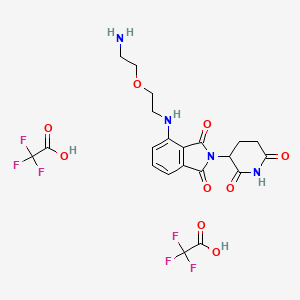 molecular formula C21H22F6N4O9 B12380924 Thalidomide-NH-PEG1-NH2 diTFA 