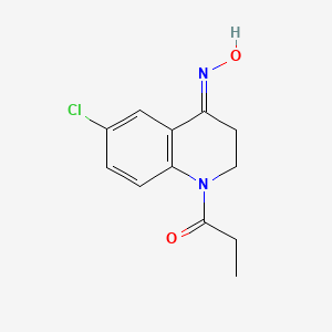 1-[(4E)-6-chloro-4-hydroxyimino-2,3-dihydroquinolin-1-yl]propan-1-one