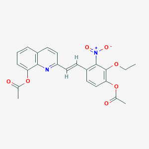 2-{2-[4-(Acetyloxy)-3-ethoxy-2-nitrophenyl]vinyl}-8-quinolinyl acetate