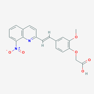 2-[2-methoxy-4-[(E)-2-(8-nitroquinolin-2-yl)ethenyl]phenoxy]acetic acid