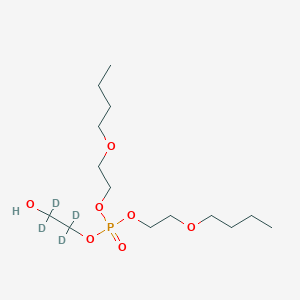 molecular formula C14H31O7P B12381284 Bis(2-butoxyethyl) 2-hydroxyethyl phosphate-d4 