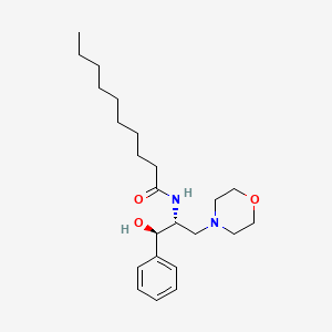 N-[(1R,2R)-1-hydroxy-3-(4-morpholinyl)-1-phenylpropan-2-yl]decanamide
