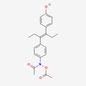 Acetamide, N-(acetyloxy)-N-(4-(1-ethyl-2-(4-hydroxyphenyl)-1-butenyl)phenyl)-, (E)-
