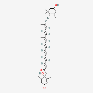 4-hydroxy-4-[(3E,5E,7E,9E,11E,13E,15E)-18-(4-hydroxy-2,6,6-trimethylcyclohexen-1-yl)-3,7,12,16-tetramethyl-2-oxooctadeca-3,5,7,9,11,13,15-heptaen-17-ynyl]-3,5,5-trimethylcyclohex-2-en-1-one