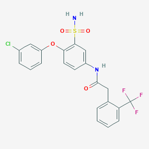 molecular formula C21H16ClF3N2O4S B12381573 P2X4 antagonist-2 