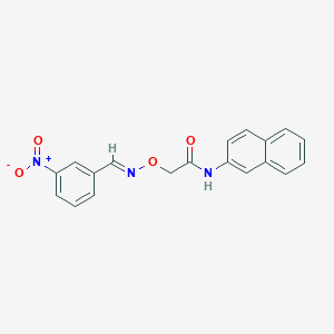 N-naphthalen-2-yl-2-[(E)-(3-nitrophenyl)methylideneamino]oxyacetamide