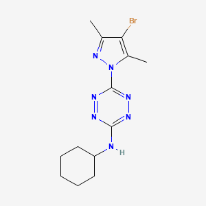 6-(4-bromo-3,5-dimethyl-1-pyrazolyl)-N-cyclohexyl-1,2,4,5-tetrazin-3-amine