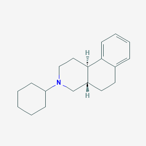 molecular formula C19H27N B123819 3-Cyclohexyl-1,2,3,4,4a,5,6,10b-octahydrobenz(f)isoquinoline CAS No. 140605-06-7