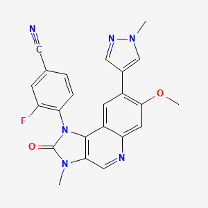 molecular formula C23H17FN6O2 B12381934 M3541 