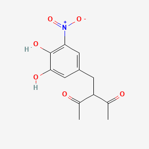 molecular formula C12H13NO6 B1238205 3-((3,4-Dihydroxy-5-nitrophenyl)methyl)-2,5-pentanedione CAS No. 132759-68-3