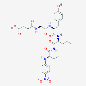 molecular formula C33H44N6O10 B1238206 Succinyl-alanyl-tyrosyl-leucyl-valyl-4-nitroanilide CAS No. 82155-66-6