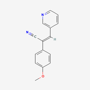 molecular formula C15H12N2O B1238218 alpha-(p-Methoxyphenyl)-3-pyridineacrylonitrile CAS No. 92437-25-7