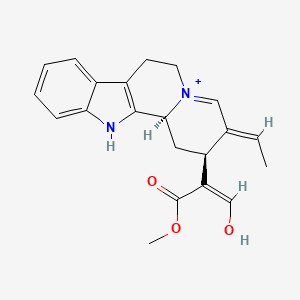 molecular formula C21H23N2O3+ B1238243 4,21-Dehydrogeissoschizine CAS No. 73385-56-5