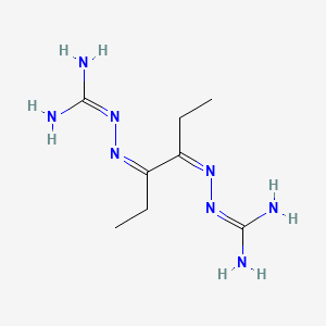 molecular formula C8H18N8 B1238252 2-[(Z)-[(4Z)-4-(Diaminomethylidenehydrazinylidene)hexan-3-ylidene]amino]guanidine 