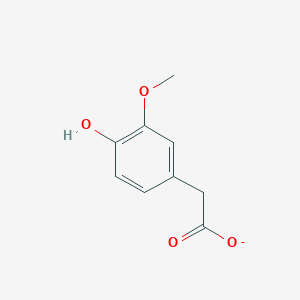 molecular formula C9H9O4- B1238277 (4-羟基-3-甲氧基苯基)乙酸 