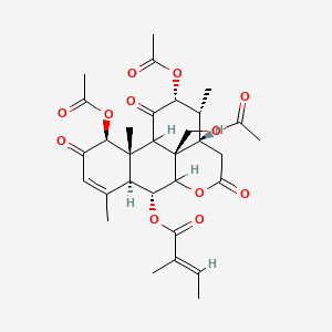 molecular formula C31H38O12 B1238281 6beta-Tigloyloxychaparrinone CAS No. 69423-71-8