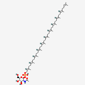 molecular formula C63H104NO9P B1238292 N-Acetylglucosaminylphosphorylundecaprenol CAS No. 72165-46-9