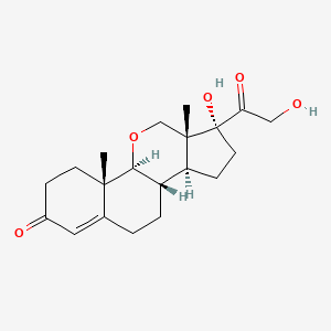 molecular formula C20H28O5 B1238294 17,21-Dihydroxy-11-oxa-4-pregnene-3,20-dione CAS No. 60009-90-7