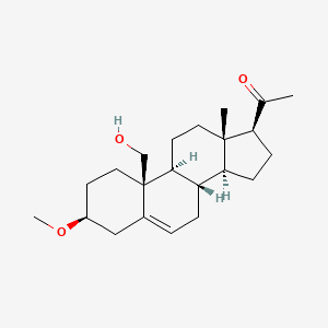 molecular formula C22H34O3 B1238295 19-Hydroxypregnenolone 3-methyl ether CAS No. 58994-45-9