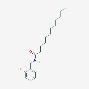 molecular formula C19H30BrNO B012383 N-[(2-bromophenyl)methyl]dodecanamide CAS No. 102107-37-9
