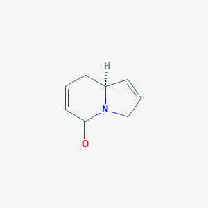 molecular formula C8H9NO B123830 (8As)-8,8a-dihydro-3H-indolizin-5-one CAS No. 151983-41-4