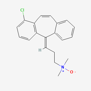 molecular formula C20H20ClNO B1238301 (3E)-3-(7-chloro-2-tricyclo[9.4.0.03,8]pentadeca-1(15),3(8),4,6,9,11,13-heptaenylidene)-N,N-dimethylpropan-1-amine oxide 