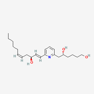 molecular formula C22H35NO3 B1238308 (5R)-6-[6-[(1E,3S,5Z)-3-hydroxyundeca-1,5-dienyl]pyridin-2-yl]hexane-1,5-diol 