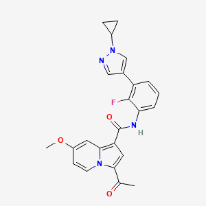 molecular formula C24H21FN4O3 B12383106 Y08262 