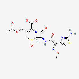 molecular formula C16H17N5O8S2 B1238350 Ceftioxid 